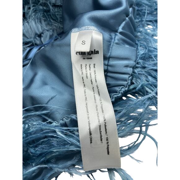 Cult Gaia Feathered River Blue Goetz Top Size S - Picture 4 of 4